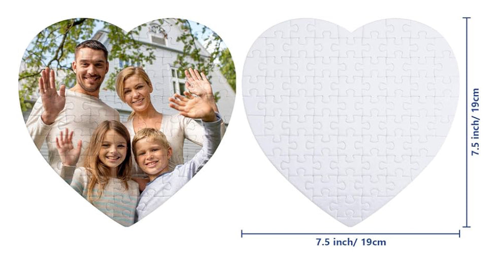 Heart Shaped Puzzle Sublimation Blank