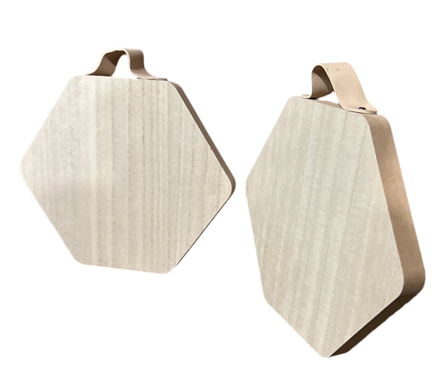 8” Wooden Blank Hexagon (With Handle)