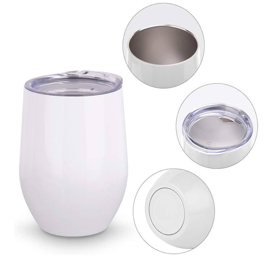 12 oz Sublimation Wine Tumbler