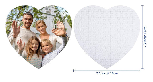Heart Shaped Puzzle Sublimation Blank