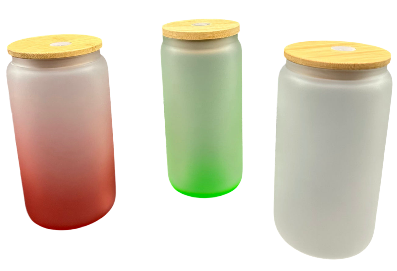 16 oz Frosted Ombré Libbey Glass Can