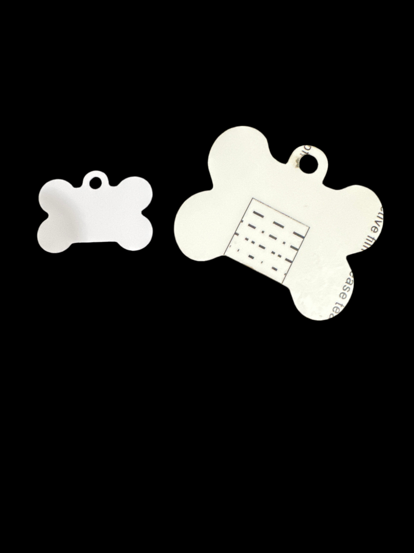 Bone Shaped Dog Tag Sublimation Blanks