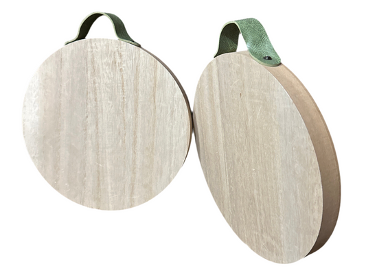 8” Wooden Blank Circle (With Handle)